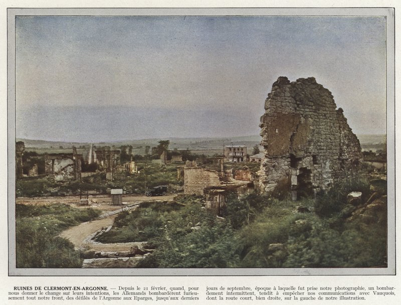 Ruinerna av Clermont-En-Argonne av Jules Gervais Courtellemont
