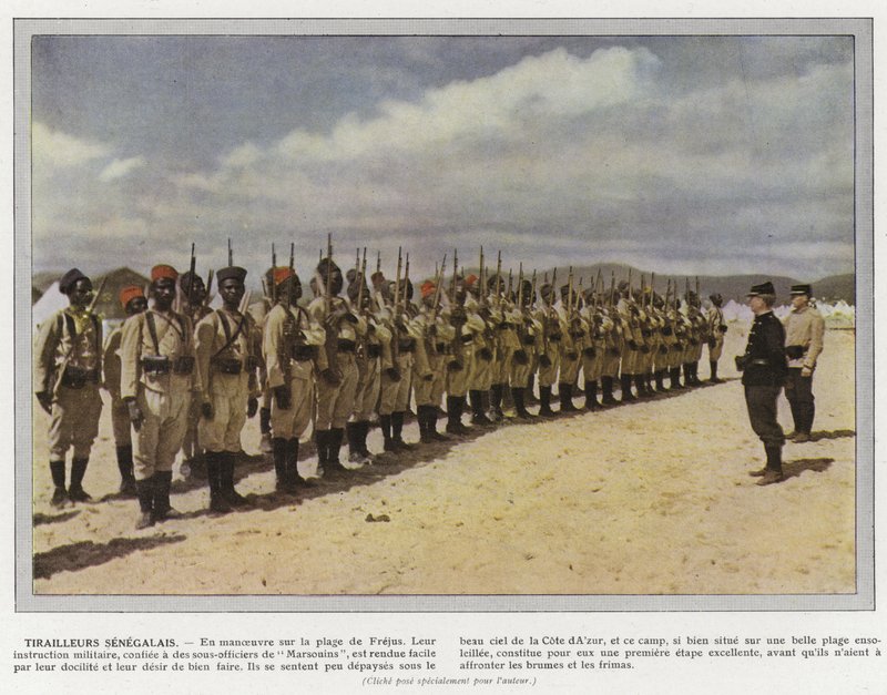 senegalesiska Tirailleurs av Jules Gervais Courtellemont