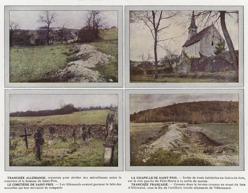 German Tranche, Saint-Prix Chapel, Saint-Prix Cemetery, French Tranche av Jules Gervais Courtellemont