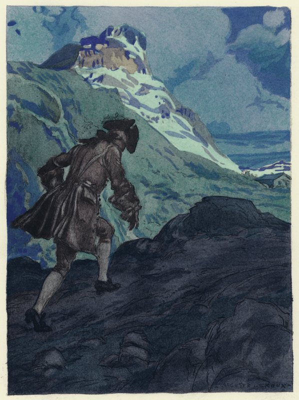 Illustration till Casanovas memoarer (färglitografi) av Jules Marie Auguste Leroux