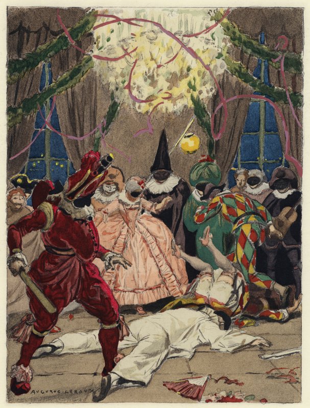 Illustration till Casanovas memoarer (färglitografi) av Jules Marie Auguste Leroux