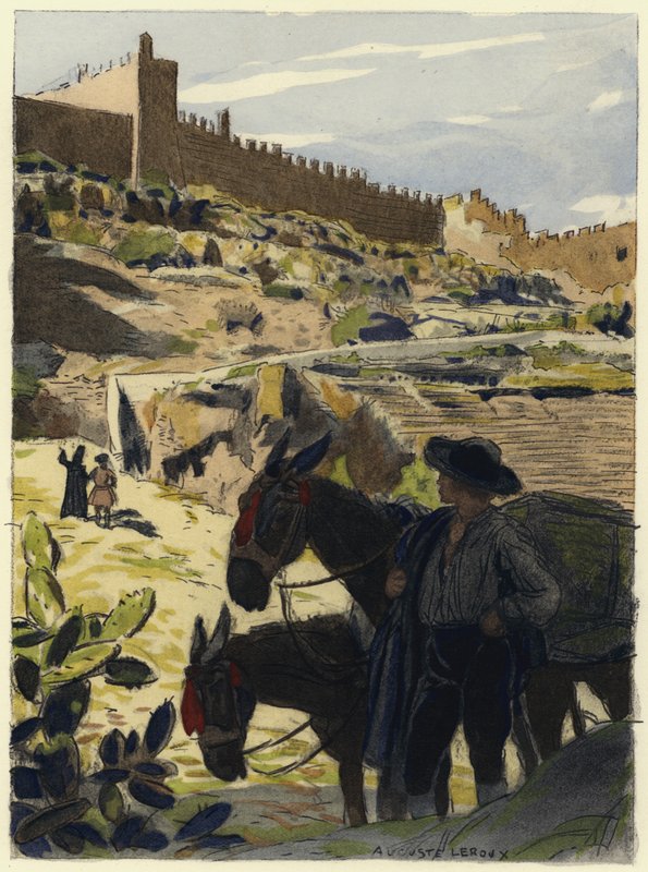Illustration till Casanovas memoarer (färglitografi) av Jules Marie Auguste Leroux
