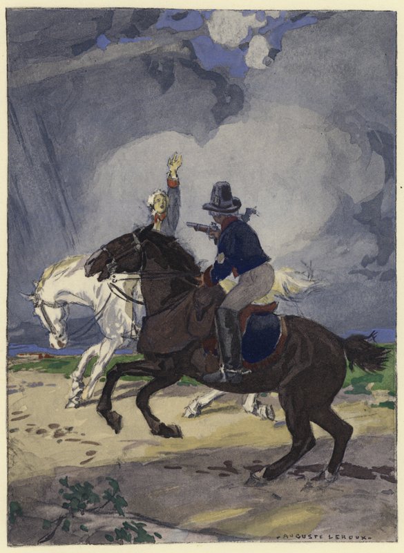 Illustration till Casanovas memoarer (färglitografi) av Jules Marie Auguste Leroux