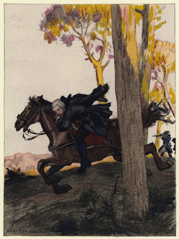 Illustration till Casanovas memoarer (färglitografi) av Jules Marie Auguste Leroux