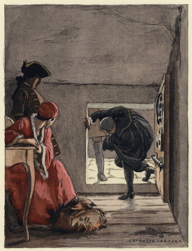 Illustration till Casanovas memoarer (färglitografi) av Jules Marie Auguste Leroux