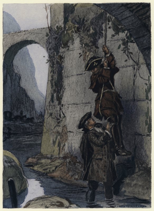 Illustration till Casanovas memoarer (färglitografi) av Jules Marie Auguste Leroux