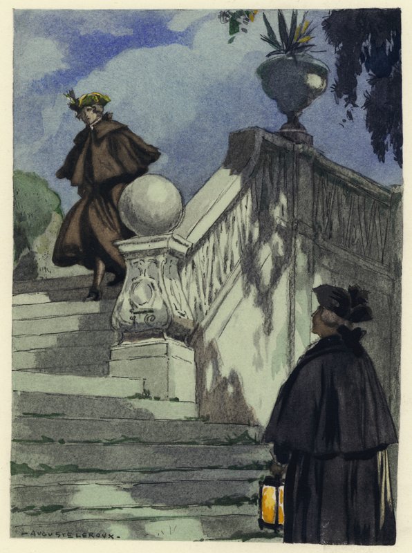 Illustration till Casanovas memoarer (färglitografi) av Jules Marie Auguste Leroux