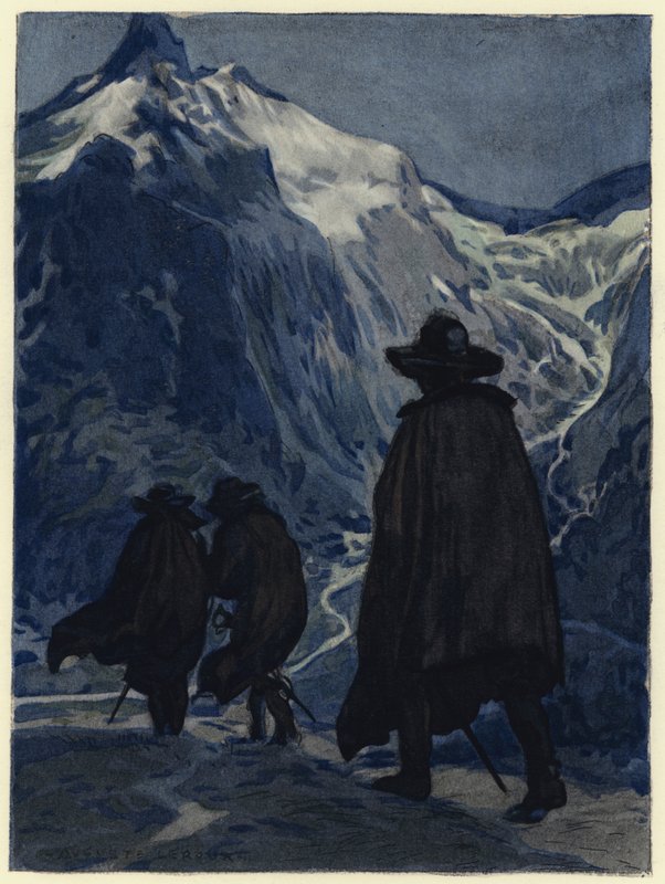 Illustration till Casanovas memoarer (färglitografi) av Jules Marie Auguste Leroux