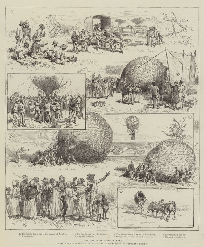 Ballongflygning i Bechuanaland av Julius Mandes Price