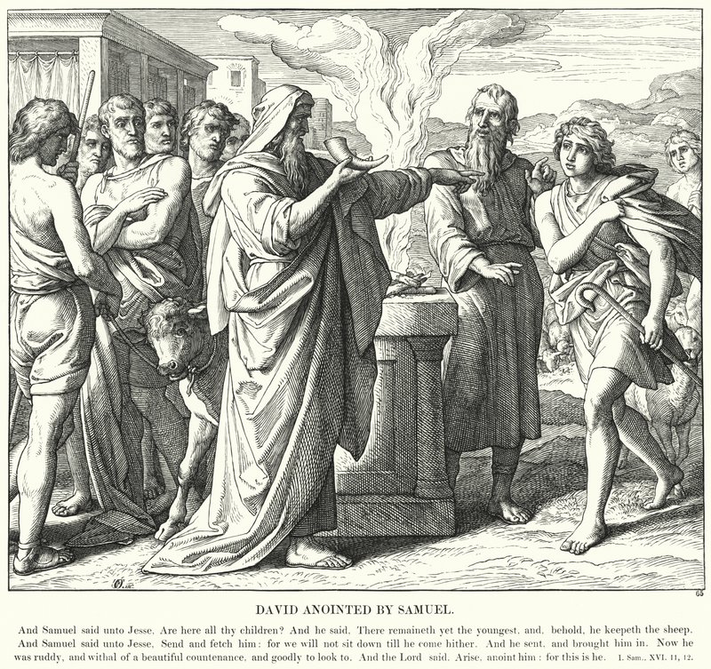 David smord av Samuel (gravyr) av Julius (after) Schnorr von Carolsfeld