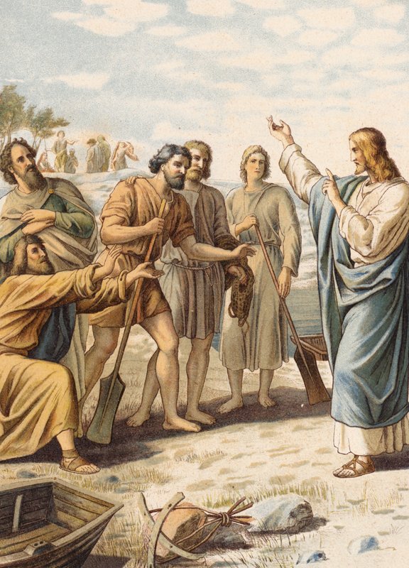 Nathaniel (färglitografi) av Julius (after) Schnorr von Carolsfeld