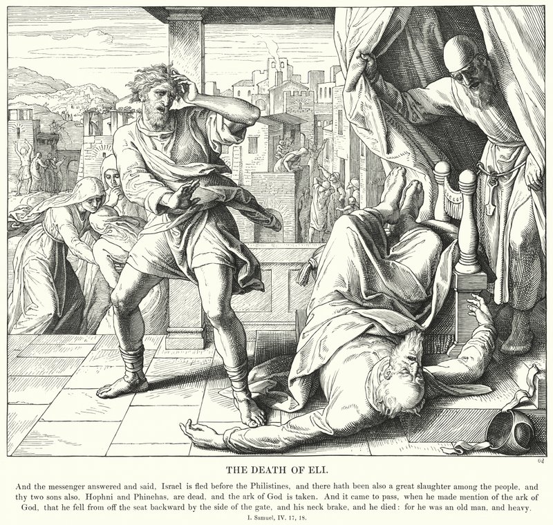 Elis död (gravyr) av Julius (after) Schnorr von Carolsfeld
