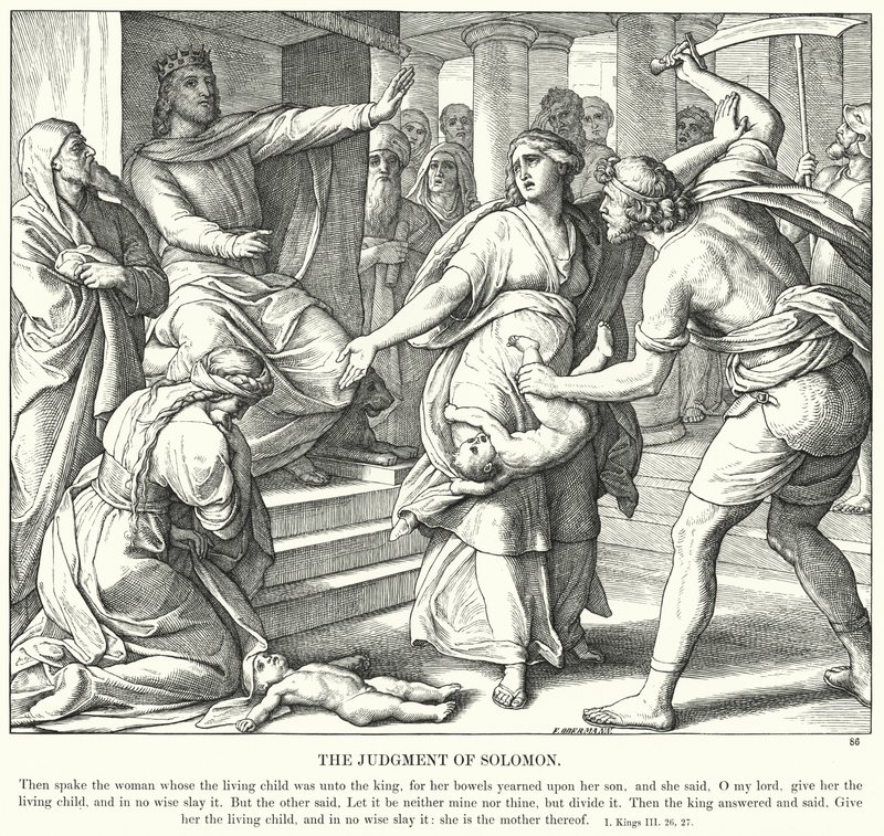 Salomos dom (gravyr) av Julius (after) Schnorr von Carolsfeld