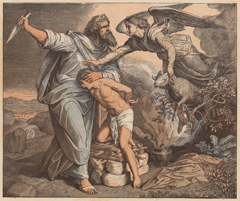 Isaks offer, Första Moseboken, XXII av Julius (after) Schnorr von Carolsfeld