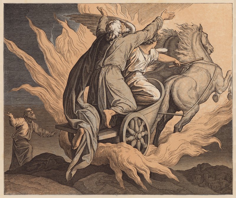 Översättningen av Elias, 2 Kungaboken, II av Julius (after) Schnorr von Carolsfeld