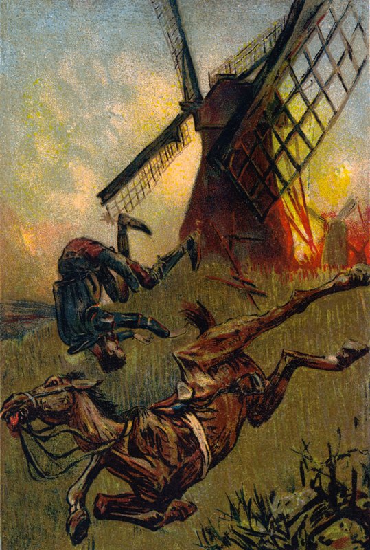 Illustration för Don Quijote av Julius Schlattmann