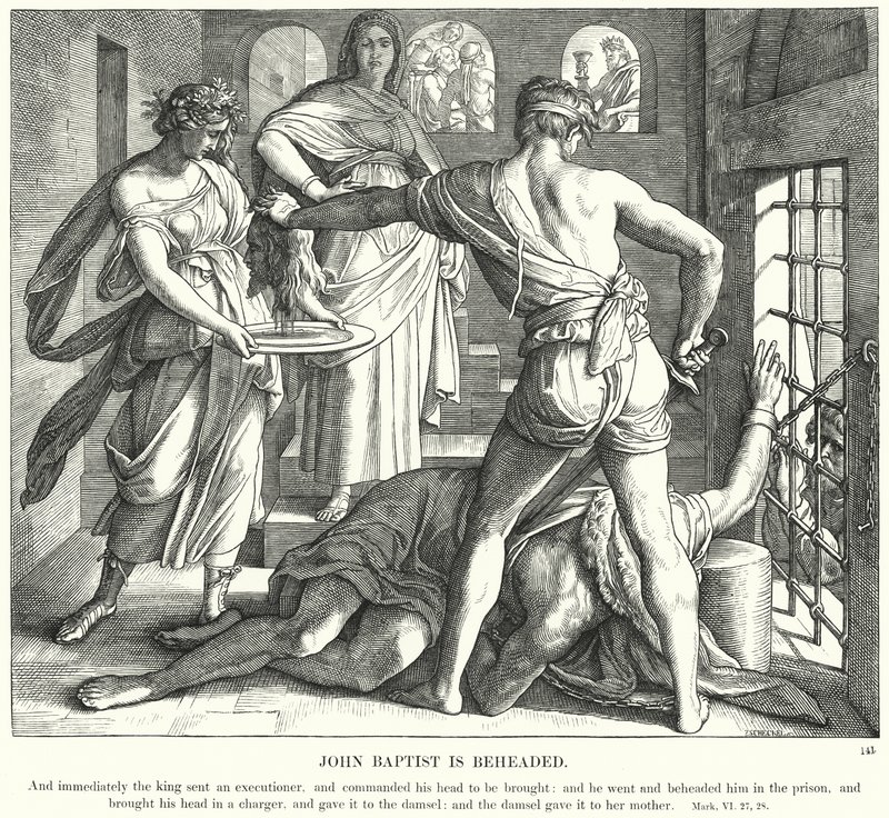 Johannes Baptist halshuggas av Julius Schnorr von Carolsfeld