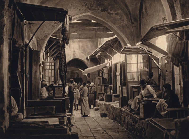 Jerusalem, Bazar (s/v foto) av Karl Grober