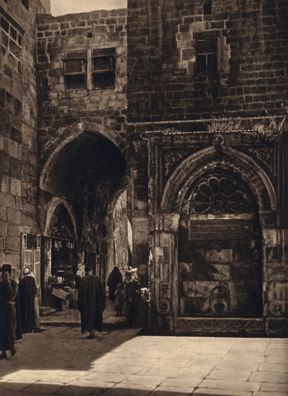 Jerusalem, fontän (s/v foto) av Karl Grober