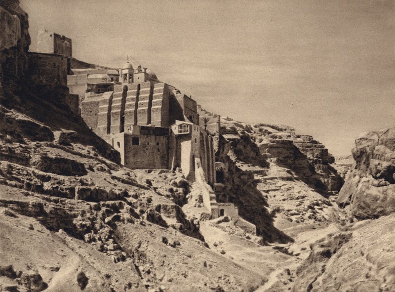 Mar Saba, grekiska klostret (s/v foto) av Karl Grober
