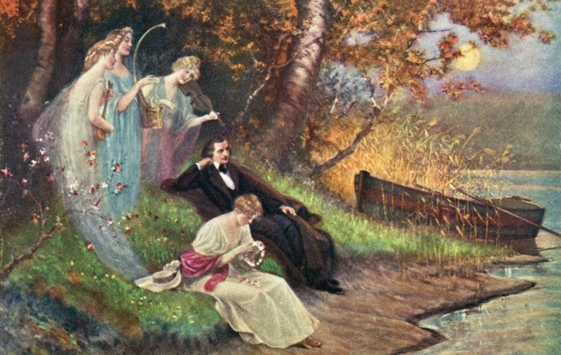 Schumann och hans muser av Karl or Carl the Younger Schweninger