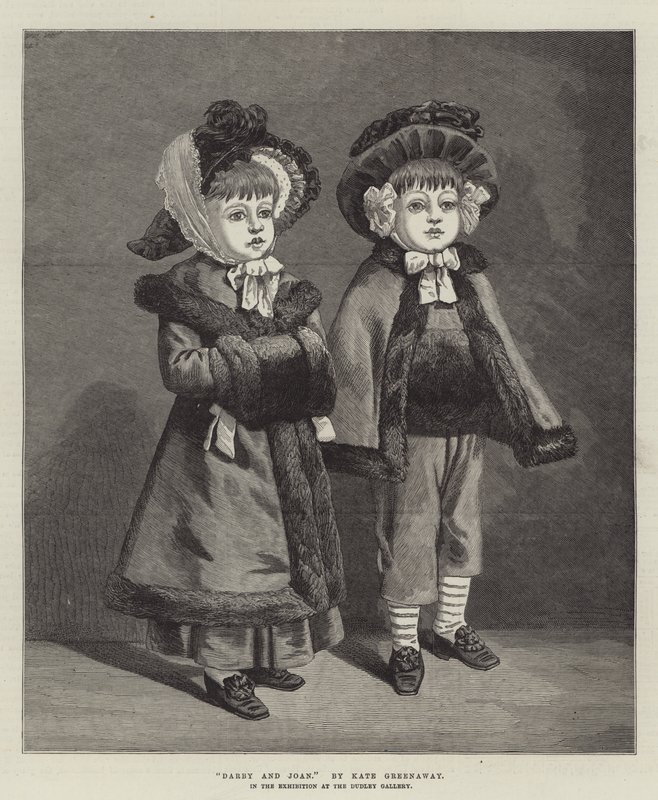 Darby och Joan, i utställningen på Dudley Gallery av Kate Greenaway