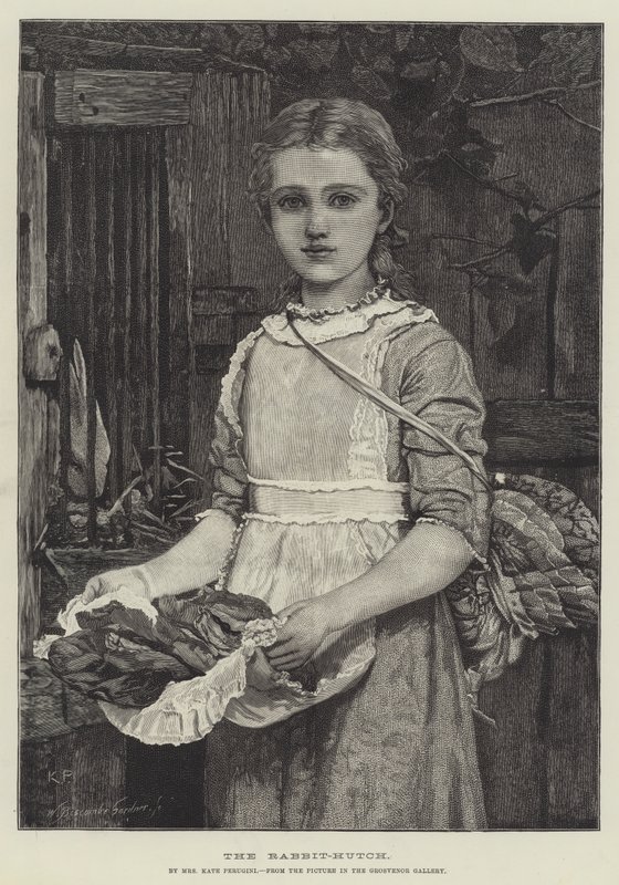 Graveringen av kaninhaget av Kate Perugini