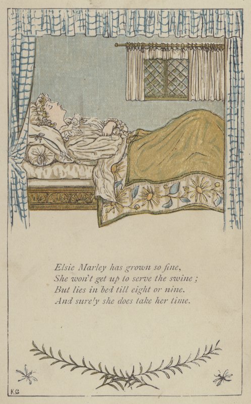 Elsie Marley har blivit så fin (färg litho) av Kate (after) Greenaway