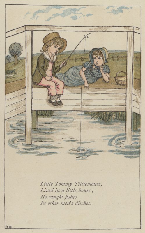 Little Tommy Tittlemouse (färg litho) av Kate (after) Greenaway