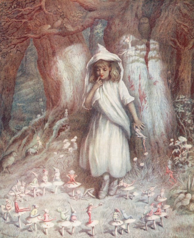 Älvringen (färglitografi) av Kate (after) Greenaway