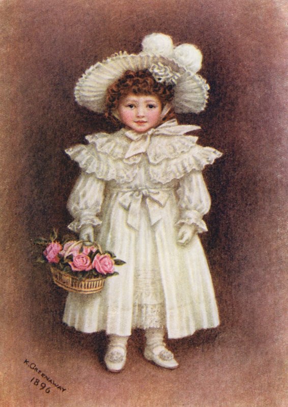 Vera Evelyn Samuel (färglitografi) av Kate (after) Greenaway