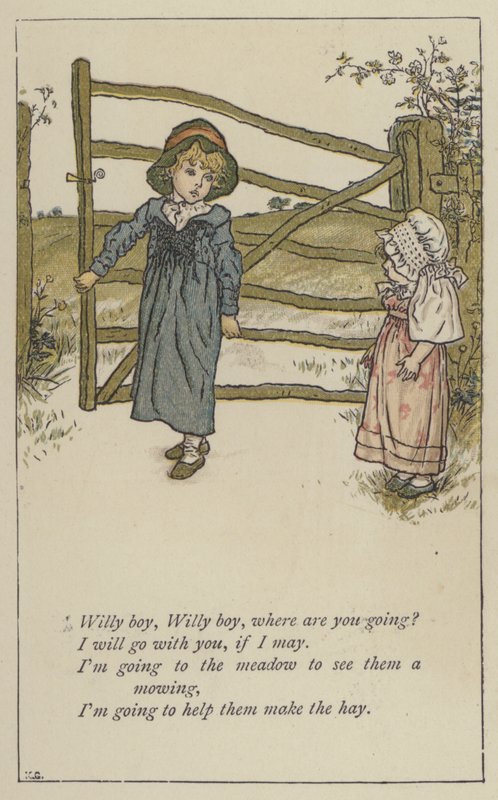 Willy boy, Willy boy, vart ska du (färg litho) av Kate (after) Greenaway