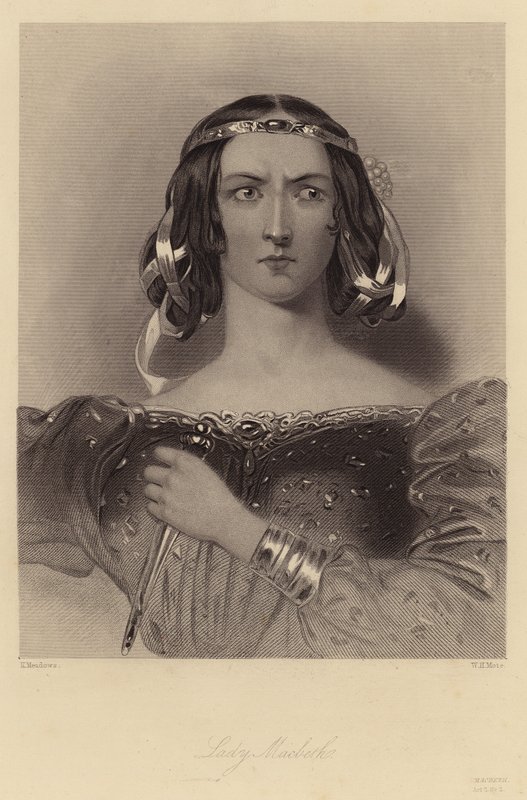 Shakespeare: Macbeth, Lady Macbeth, akt 2, scen 2 (gravyr) av Kenny Meadows