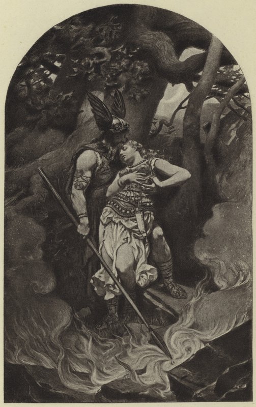 Wotans farväl till Brunhild (fotogravyr) av Konrad Dielitz
