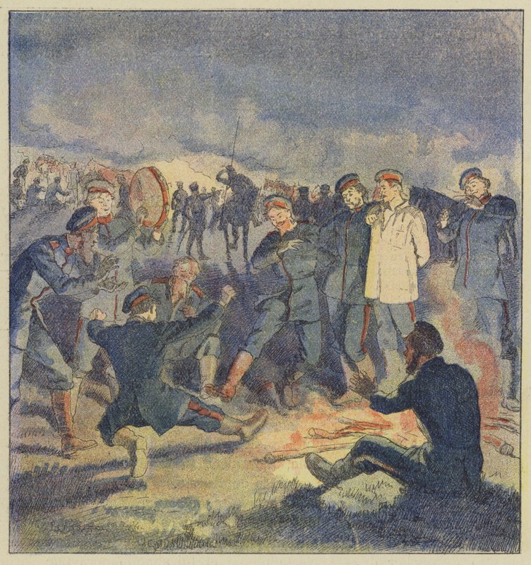 Ryskt kavalleri i bivack av L. Malespine