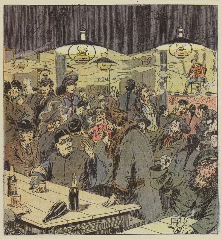 En café-konsert i Moukden av L. Malespine