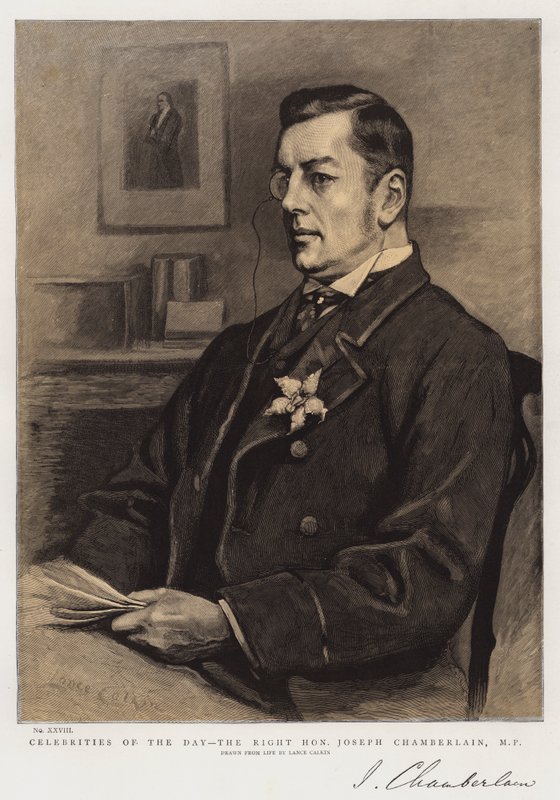 Dagens kändisar, höger ärade Joseph Chamberlain, MP av Lance Calkin