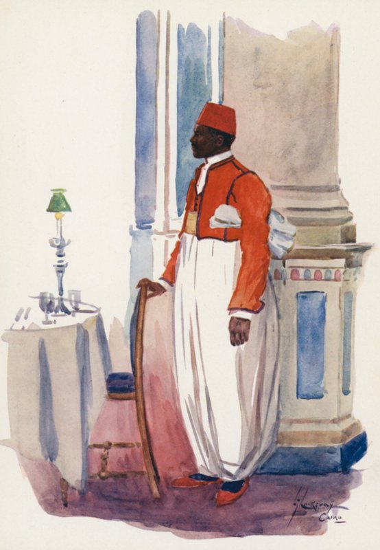 Människor i Egypten: Servitör, Shepheard