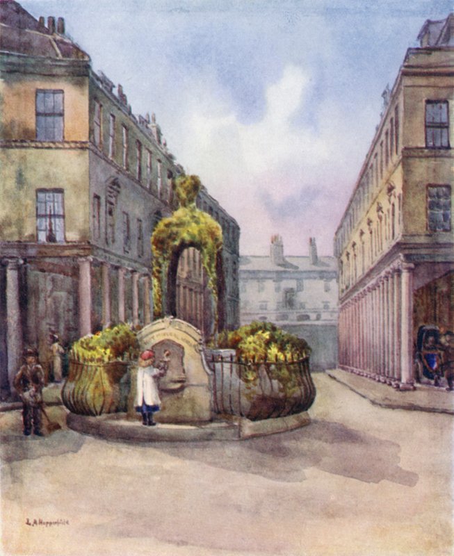 Bath Street och mineralvattenfontän av Laura Annie Happerfield