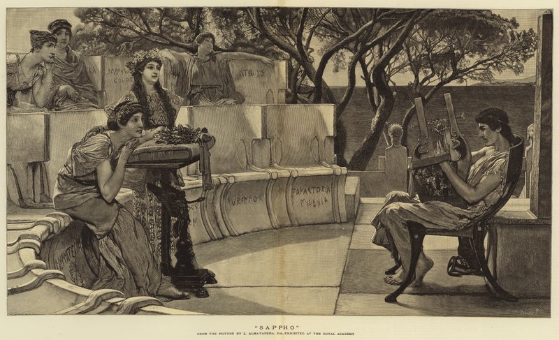Sappho av Lawrence Alma-Tadema