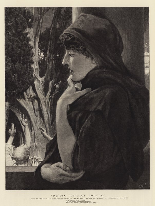 Portia, Brutus hustru av Lawrence Alma Tadema