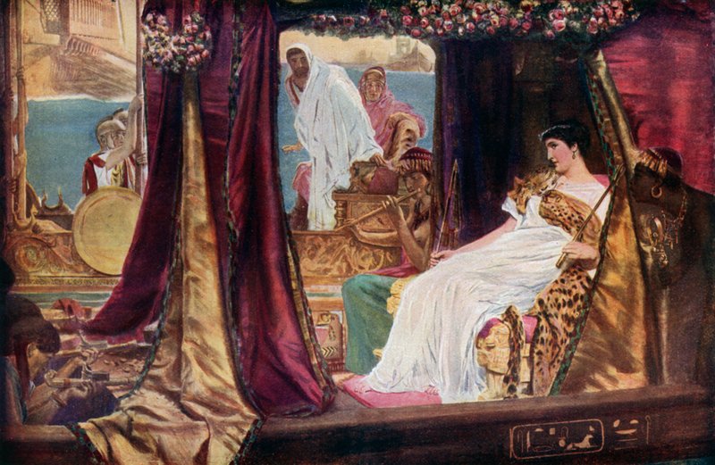 Cleopatra i sin pråm, från Shakespeares Antony och Cleopatra av Lawrence after Alma Tadema