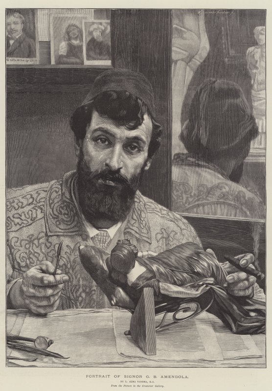 Porträtt av Signor G B Amendola av Lawrence Alma Tadema