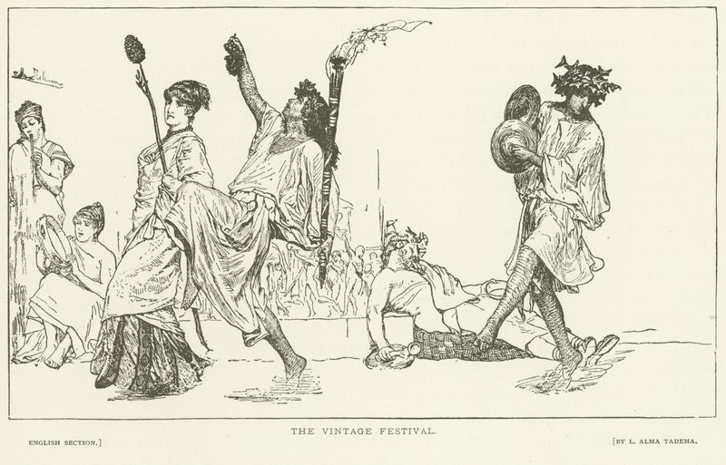 The Vintage Festival (gravyr) av Lawrence Alma Tadema