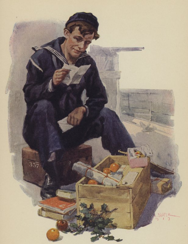 The Box from Home (färg litho) av Leon Alaric Shafer