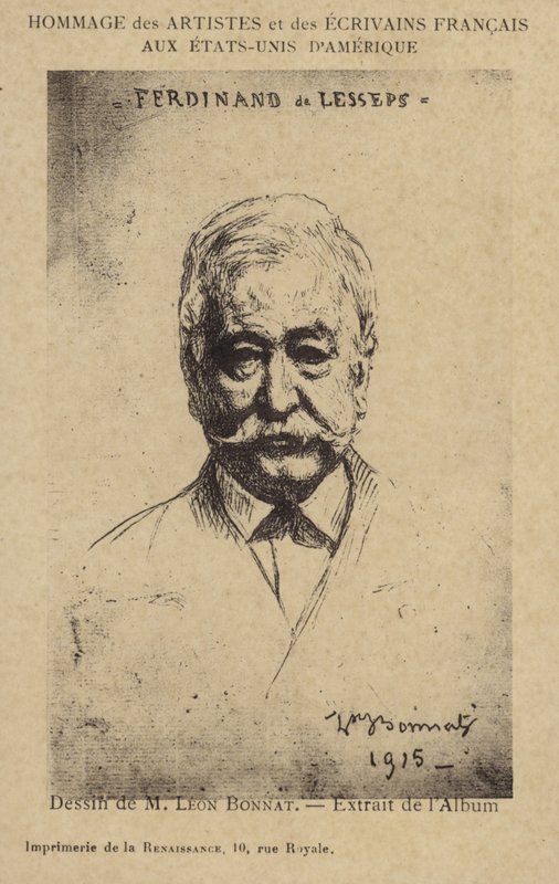 Ferdinand de Lesseps (1805-1894), fransk entreprenör och kanalbyggare av Leon Joseph Florentin Bonnat