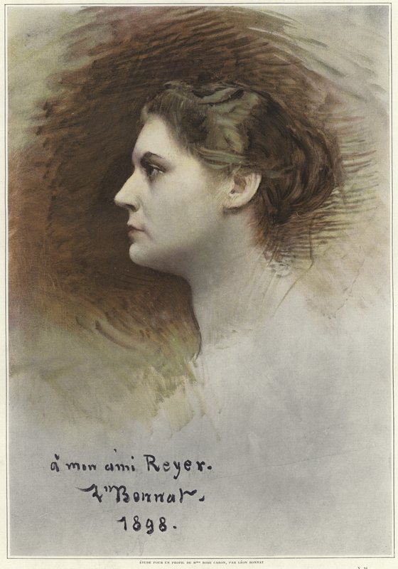 Studera för en profil av Rose Caron av Leon Joseph Florentin Bonnat