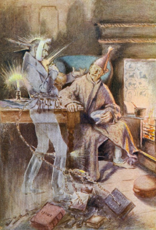 Illustration för A Christmas Carol av Leonard Skeats
