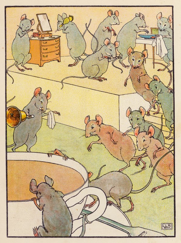 Calico Pie (färglitografi) av Leonard Leslie Brooke