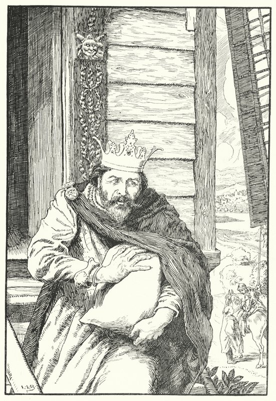 Han stal tre hackar kornmjöl (gravyr) av Leonard Leslie Brooke